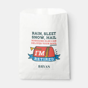 Retired Postal Worker Mailman Retirement Party Favour Bag