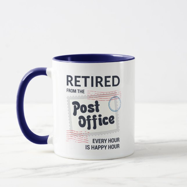 Retired Postal Worker Mailman Retirement Party Mug (Left)