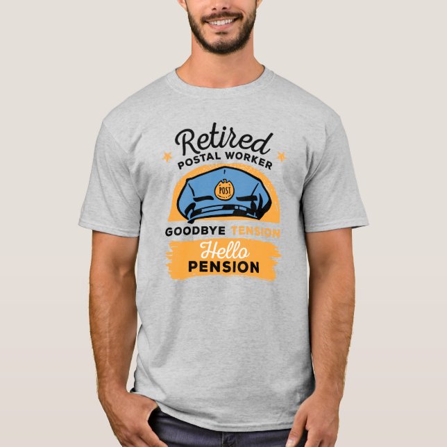 Retired Postal Worker Mailman Retirement T-Shirt (Front)