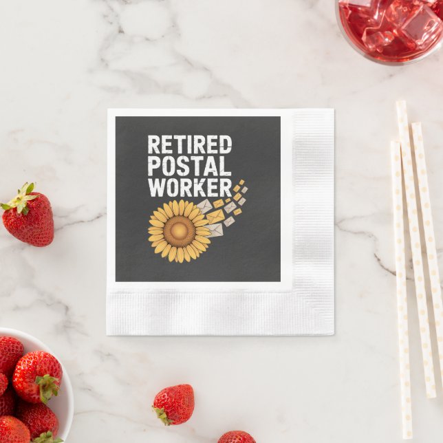 Retired Postal Worker Napkin (Insitu)