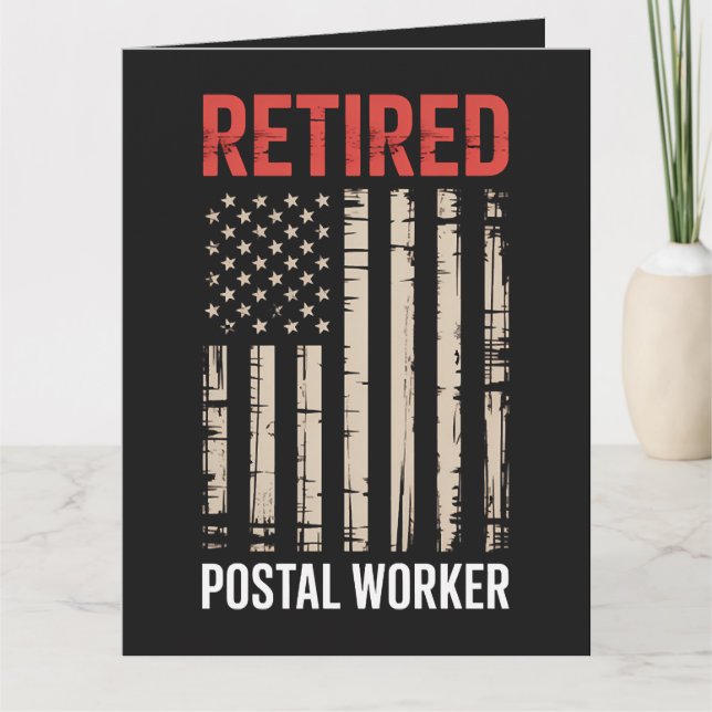 Retired Postal Worker Retirement Card (Front)