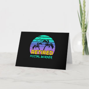 Retired Postal Worker Retirement Gift Retro Card
