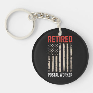 Retired Postal Worker Retirement Keychain