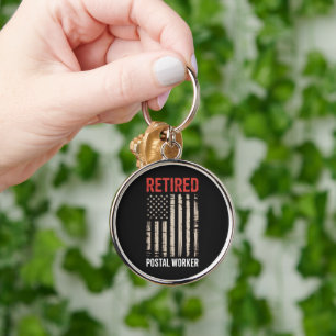 Retired Postal Worker Retirement Keychain