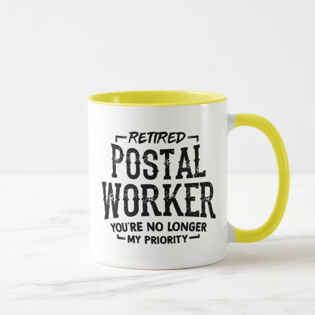 Retired Postal Worker Retirement Mailman Funny Mug (Right)