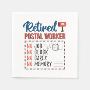Retired Postal Worker Retirement Party Paper Napkin