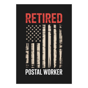 Retired Postal Worker Retirement Photo Print