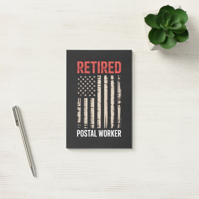 Retired Postal Worker Retirement Post-it Notes (Office)