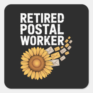 Retired Postal Worker Square Sticker