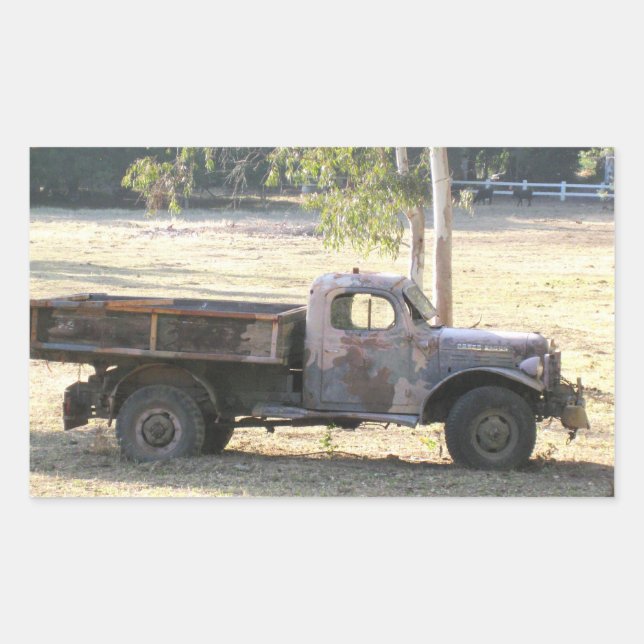 Retired Power Wagon, old pickup truck Sticker (Front)