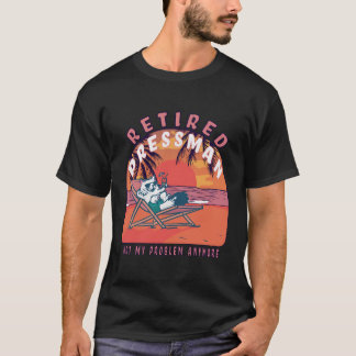 Retired Pressman Funny Vintage Retirement T-Shirt