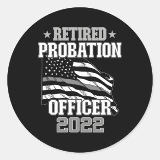 Retired Probation Officer 2022 Retiret Py Retiree Classic Round Sticker