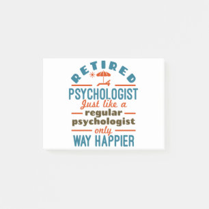 Retired Psychologist Therapist Retirement Happier Post-it Notes