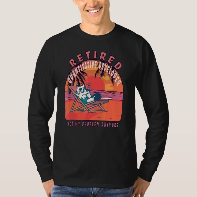 Retired Quantitative Developer  Vintage Retirement T-Shirt (Front)