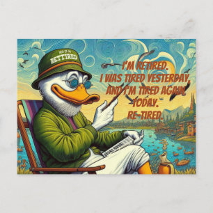 Retired & Relaxed Postcard