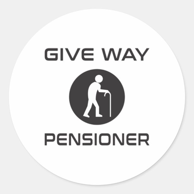 Retired Retire Grandpa Retirement Funny Gift Idea Classic Round Sticker (Front)