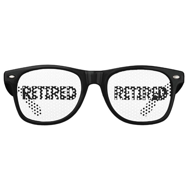 RETIRED RETIREMENT PARTY SUNGLASSES (Front)