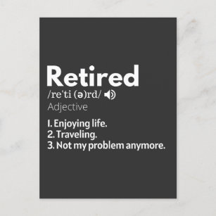retired, retirement, retiree, retiree, retirement, postcard