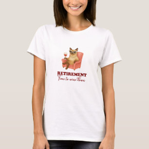 Retired Rewired & Still a Cat Mom T-Shirt