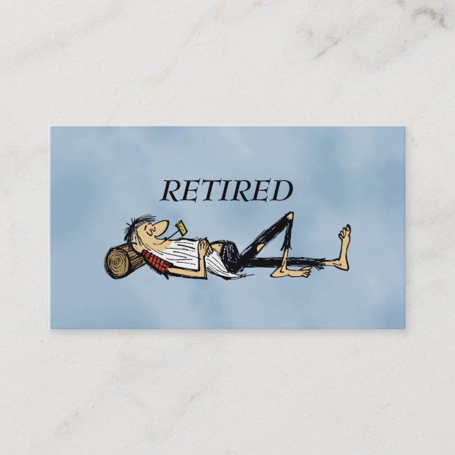 Retired Rip Van Winkle image fun Calling Card (Front)