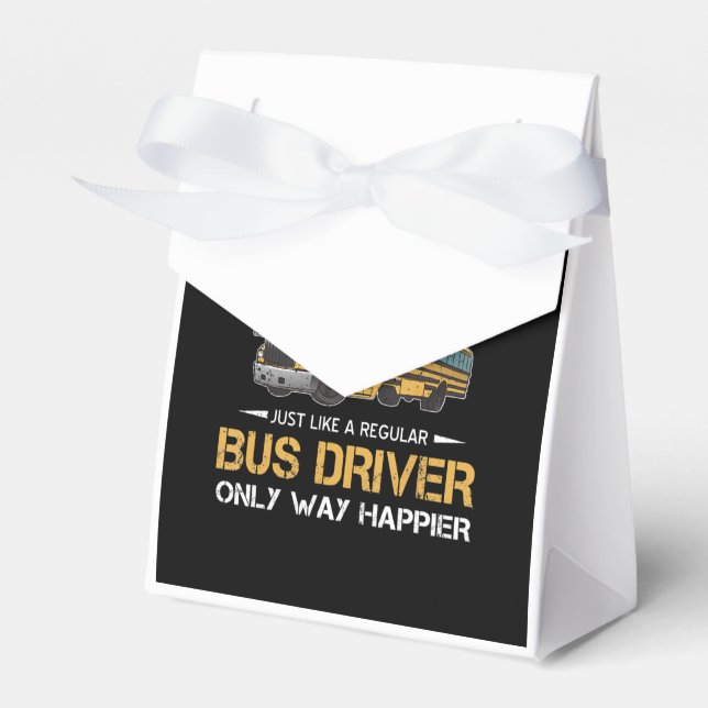 Retired School Bus Driver Just Like A Regular Favor Box (Front Side)