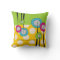 Retired Secretary Pillow Whimsical Flowers Design