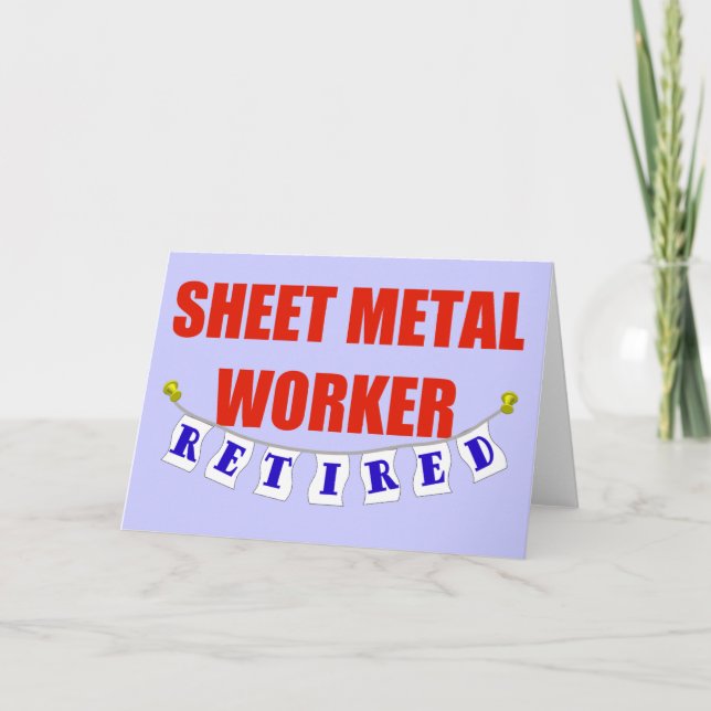 RETIRED SHEET METAL WORKER CARD (Front)