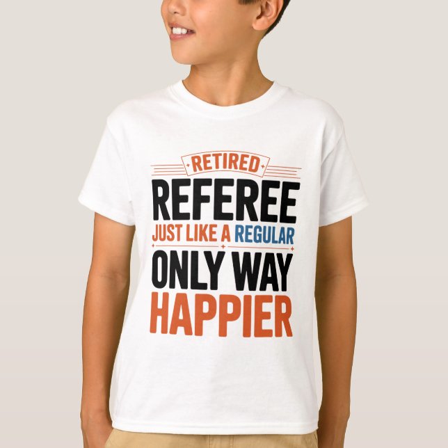 Retired Sketll Referee Design For Sell Refs  T-Shirt (Front)
