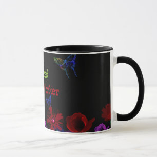 Retired Social Worker, abstract floral design Mug