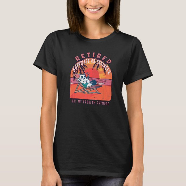 Retired Software Qa Engineer  Vintage Retirement T-Shirt (Front)