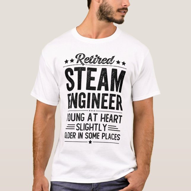 Retired Steam Engineer T-Shirt (Front)