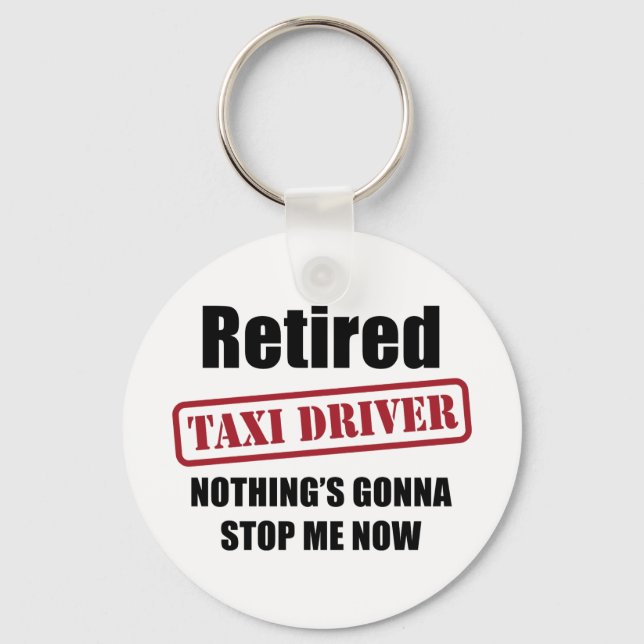 Retired Taxi Driver Keychain (Front)