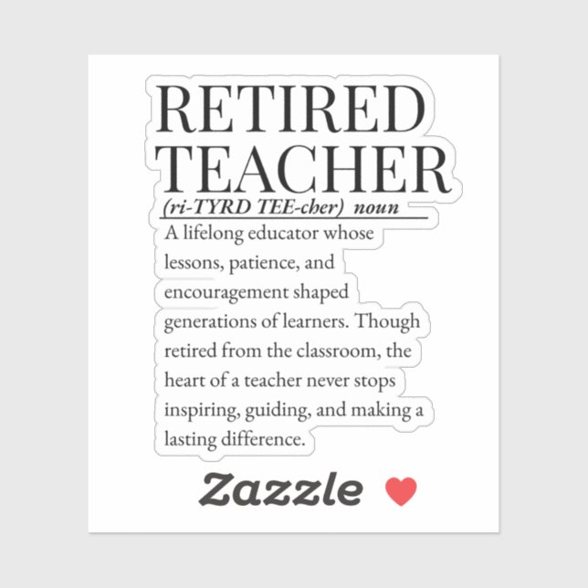 Retired teacher (Sheet)
