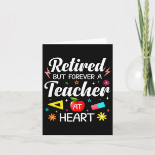 Retired Teacher At Heart Cute Retirement Teacher M Card