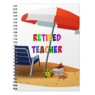 Retired Teacher, Beach Scene (revised) Notebook