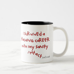 Retired Teacher Gifts, Hilarious Sayings Two-Tone Coffee Mug