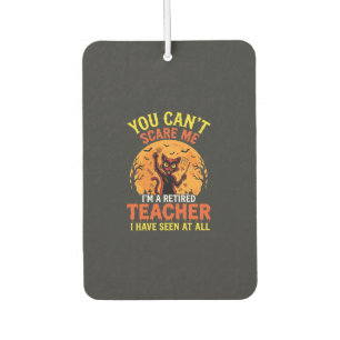 Retired Teacher Halloween Pumpkin Cat Design_1 Air Freshener