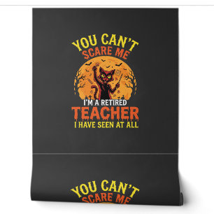 Retired Teacher Halloween Pumpkin Cat Design_1 Wallpaper