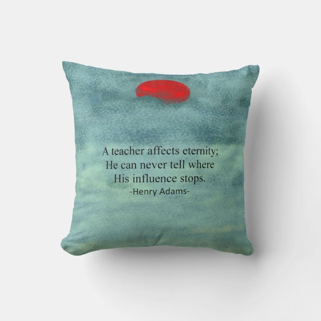 Retired Teacher Modern Art Pillow #35 (Front)