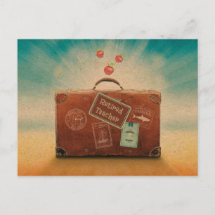 Retired Teacher, More Time to Travel Postcard