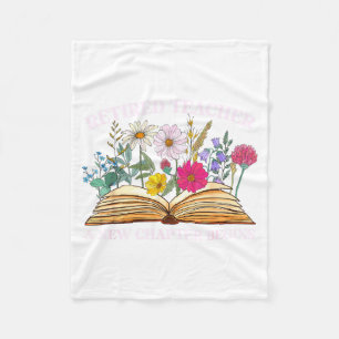 Retired Teacher New Chapter Begins Retirement Fleece Blanket