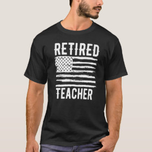 Retired Teacher Profession American Flag Premium T-Shirt