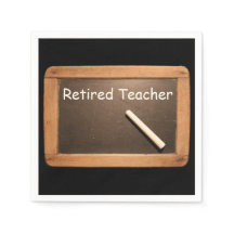 Retired Teacher Retirement Paper Napkin