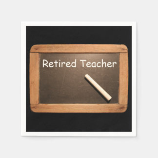Retired Teacher Retirement Paper Napkin