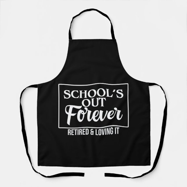 Retired Teacher Teach School Teaching Student Grap Apron (Front)