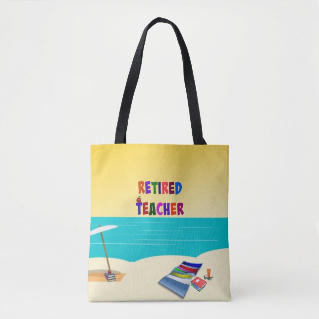 Retired Teacher Tote Bag (Front)