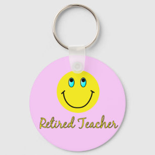 Retired Teacher YELLOW Keychain