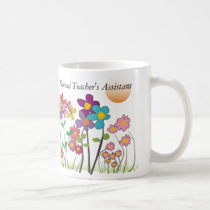 Retired Teacher's Assistant Mug Artsy Flowers