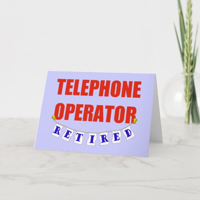 Retired Telephone Operator Card (Front)