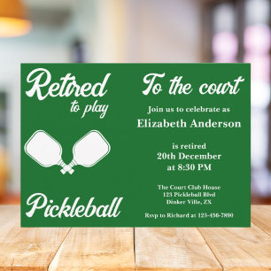 Retired to Play Pickleball Modern Men's Invitation